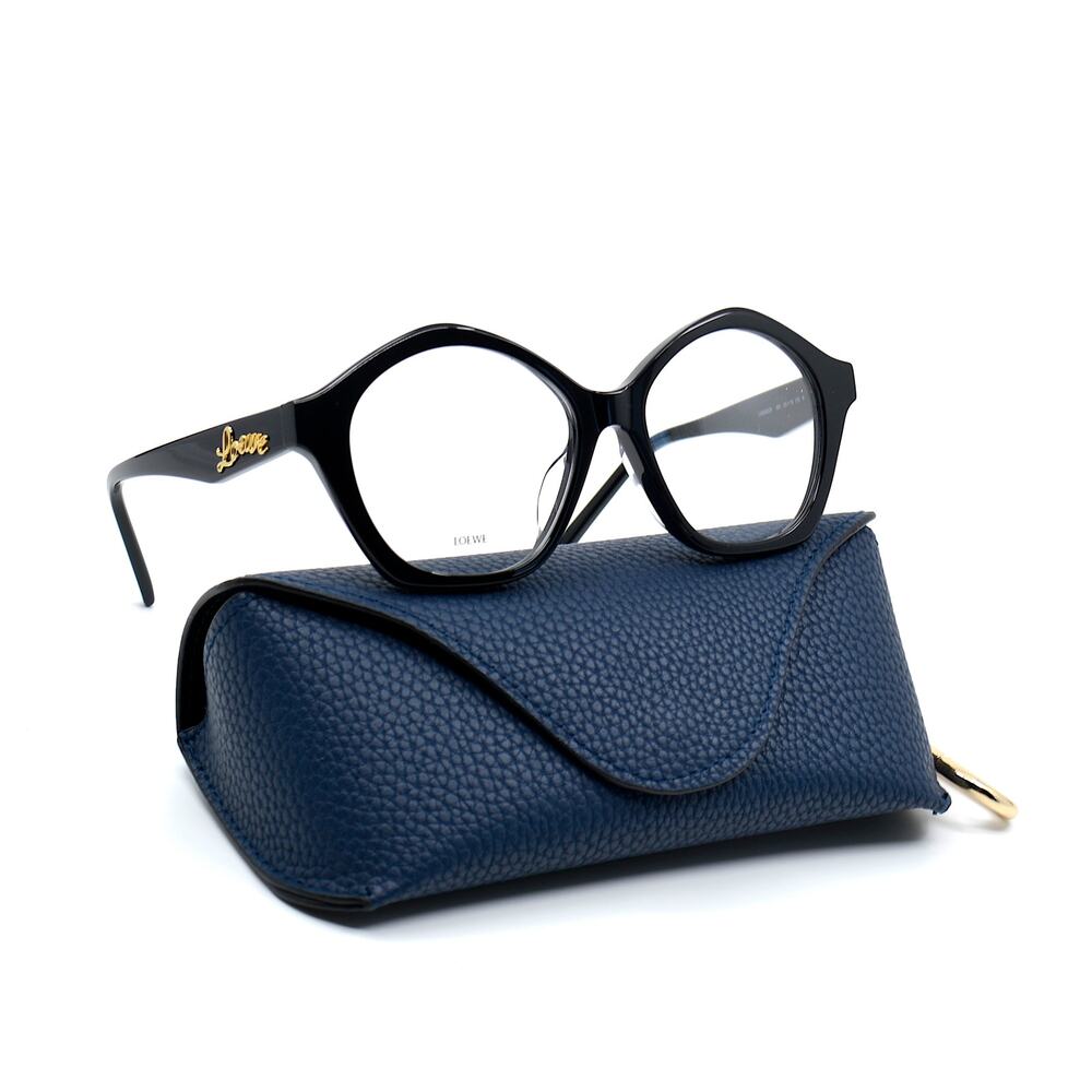 NEW LOEWE LW50053U 001 SHINY BLACK WOMEN'S EYEGLASSES FRAME - Picture 2 of 12